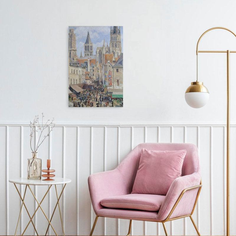 Rue De Lépicerie, Rouen, 1898 Impressionist Abstract Contemporary City Wall Art Print, 60.96cm H x 40.64cm W