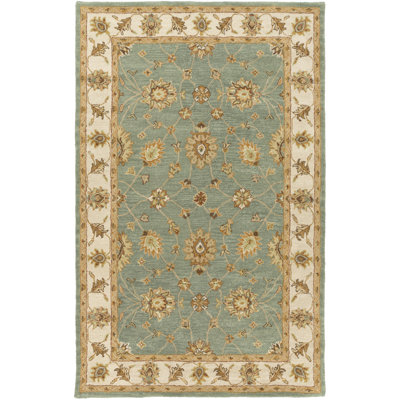Tapis vert en laine touffeté à la main Southshore