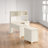 Ovia Writing Desk Office Set with Hutch-1700974762