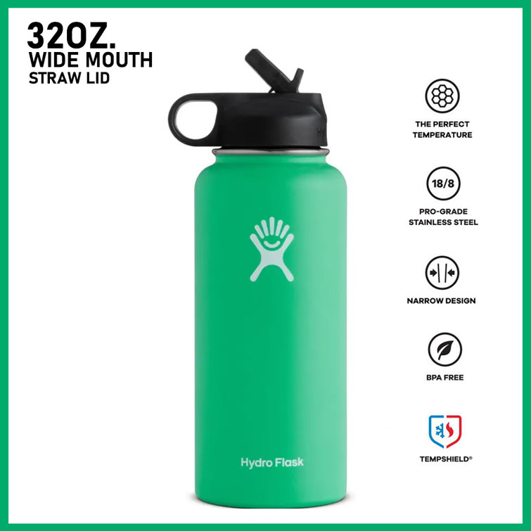 CCYMI Hydro Flask 32oz Vacuum Insulated Stainless Steel Water Bottle with  straw Lid & Reviews