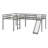 L-Shaped Loft Bed With Ladder And Slide-565720449