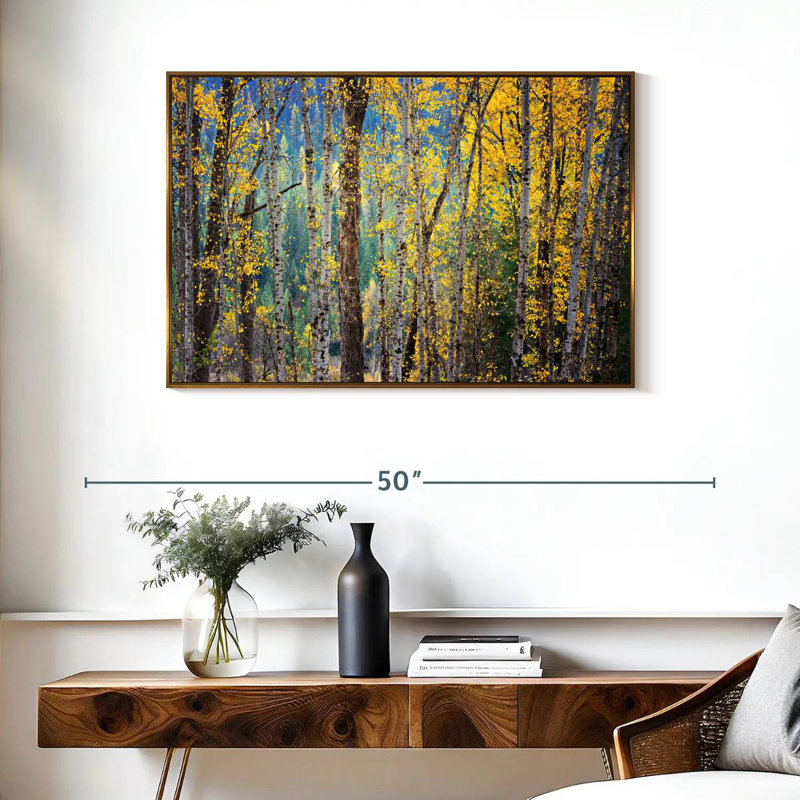 Kootenay Fall II, Cadre flottant doré, 37 po x 25 po
