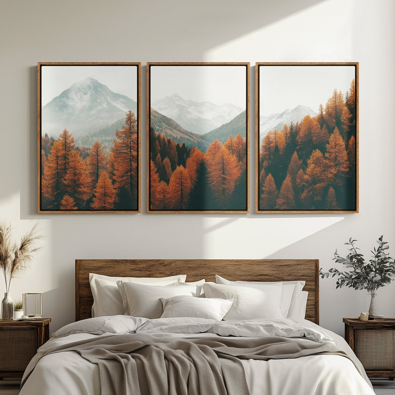 Art mural encadré sur toile, rétro muraux abstraits pour chambre à coucher, Naturel, H 24 po x l 16 po
