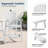 HDPE Tall Adirondack Chair Set with Removable Double Trays (Set of 2)-565456633