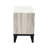 Brown Rustic Accents Oak Nightstand With Faux Marble Tabletop, 23X15x23 Inch Cream Details And Top, 23"X15"X23" H