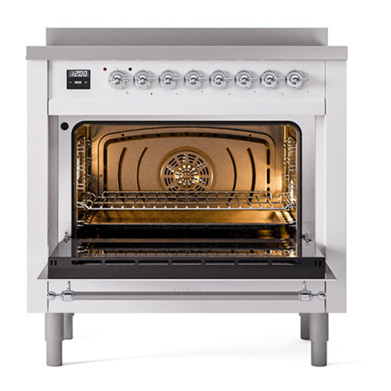 ILVE Nostalgie II 36 in Induction Range, RAL/Chrome