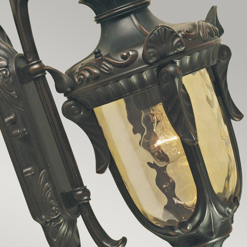 Greenville 52cm H Outdoor Wall Lantern, 43cm H x 17cm W x 24cm D, Old Bronze