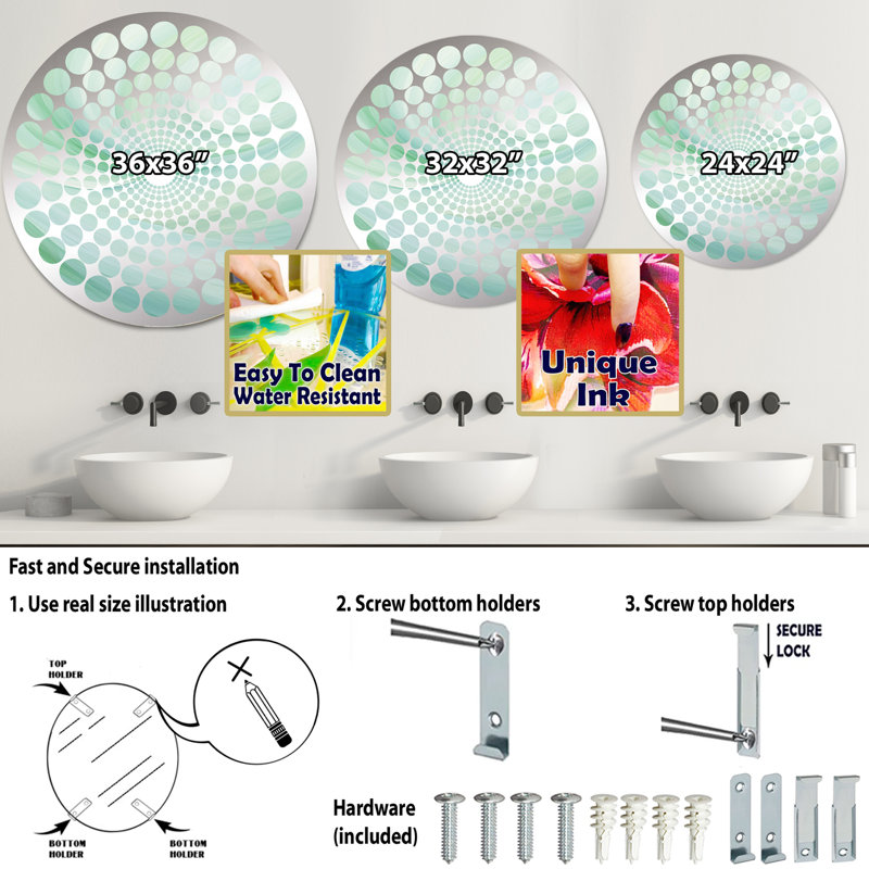 Argeniz Circle Mirror, 31.4" x 31.4"