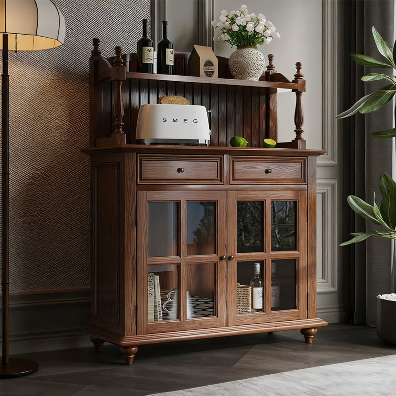 Buffet en bois de noyer massif