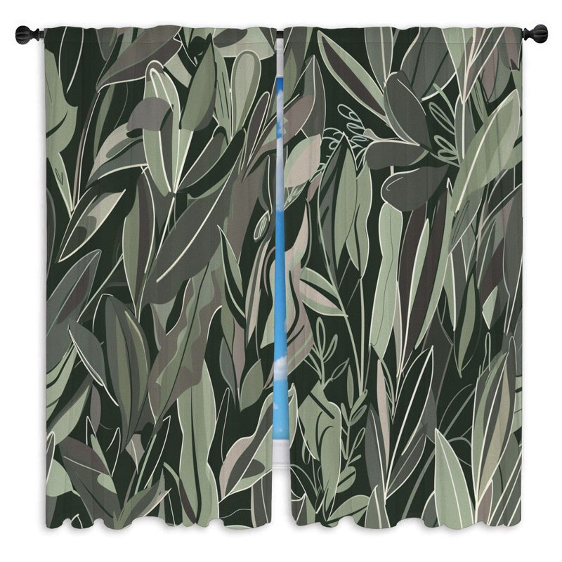Paire de rideaux obscurcissant en polyester Kushbu, L 56 po x L 78 po