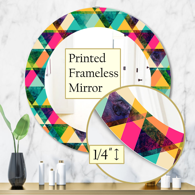Miroir mural Triangular Colourfields 5, H 31,5 po x l po