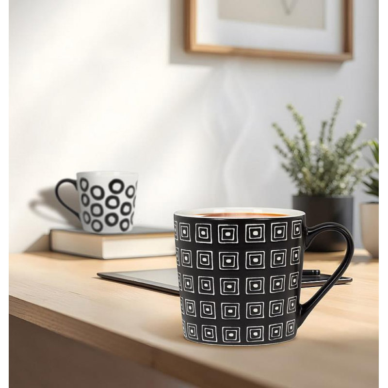 Tasse à spirale carrés