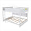 Deux lits superposés en bois de pin blanc doux pour grand lit pour les chambres partagées avec rangement intégré et charge