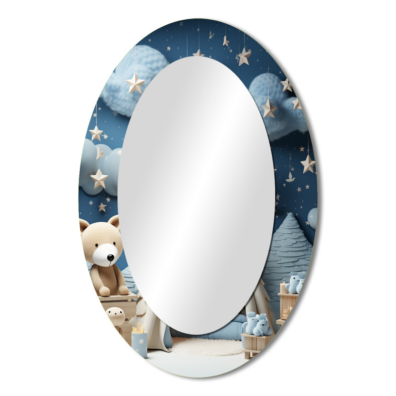 Miroir mural ovale pour enfant, 36 po x 24 po