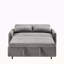 Canapé-lit de 55,1 po avec canapé-lit escamotable avec dossier ajustable, poches de rangement, 2 coussins moelleux, ports USB pour le salon, la chambre à coucher, l’appartement, le bureau-697700002