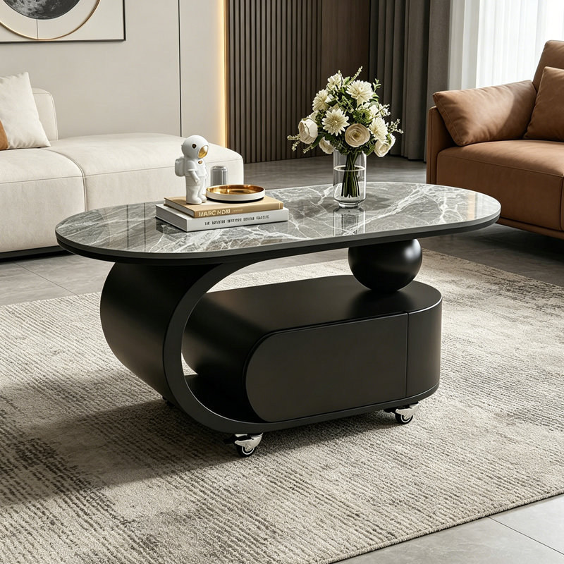 Table basse Modern Minimal Premium, 17.71" H x 31.49" L x 15.74" W