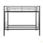 Lit superposé double au dessus d'un lit double, aucun sommier requis, assemblage facile