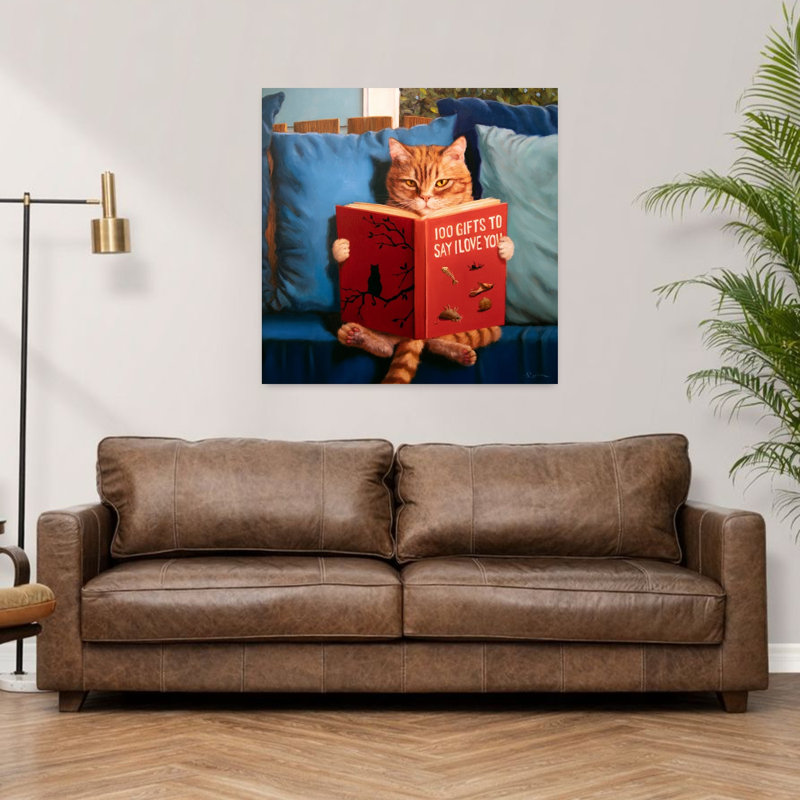 Amour, art urbain contemporain, chat, H 36 po x l 36 po