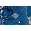 Papier peint amovible veines d'aspect or foncé et turquoise-317670061