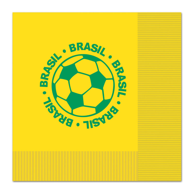 Serviettes 6,5 po repas, Brésil, Jaune