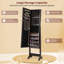 Armoire à bijoux avec miroir pleine grandeur et miroir de maquillage intérieur-243511117