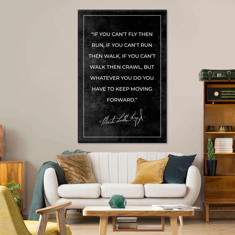 Martin Luther King Jr, citation sur toile, H 36 po x l 24 po x P 1,25 po