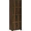 Tour média en bois d'ingénierie à 3 tablettes Dark Pine, conception peu encombrante, look rustique pour un divertissement fonctionnel dans les espaces restreints