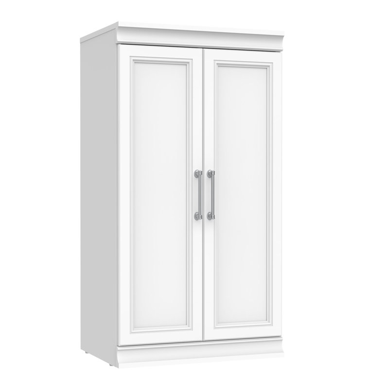 Modular Storage 21.38" W 3 Shelf Storage with Doors, White