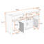Buffet rustique Farmhouse avec portes de grange coulissantes, rangement ouvert et plateau de table spacieux-928200219