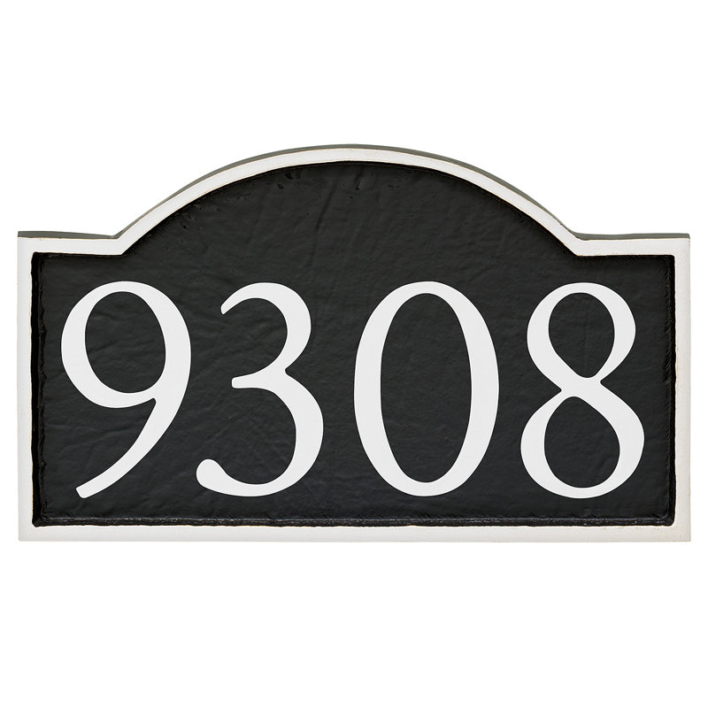 Arch Wall Plaque, Black, White