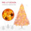 Sapin de Noël artificiel haute de 6 pi avec branches réalistes HOMcom-574247477-574247481