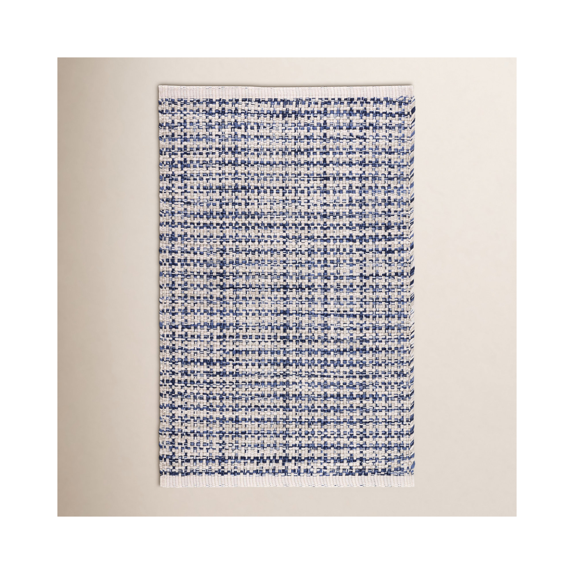 Journey Blue Handwoven Indoor/Outdoor Rug, Rectangle 9'6" x 13'6"