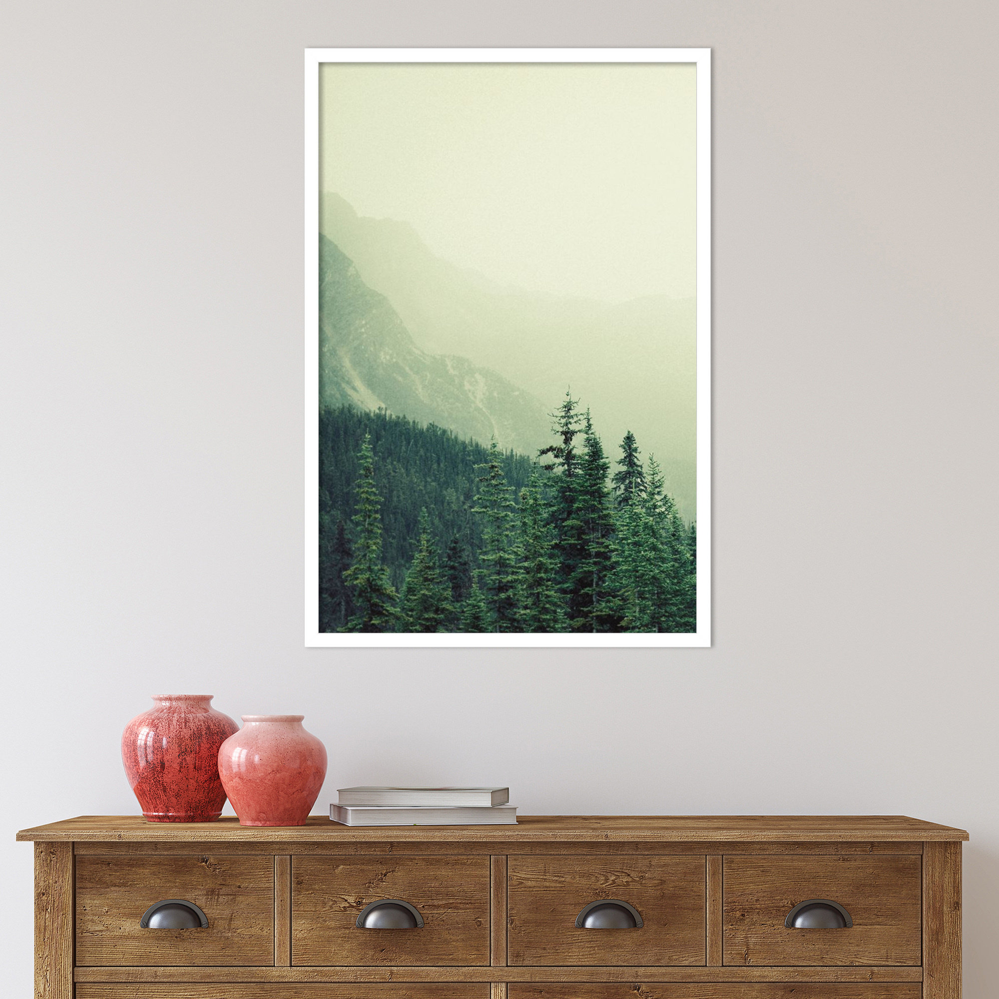 Rocky Mountain by Lynann Colligan, White, 33" H x 23" W x 1" D