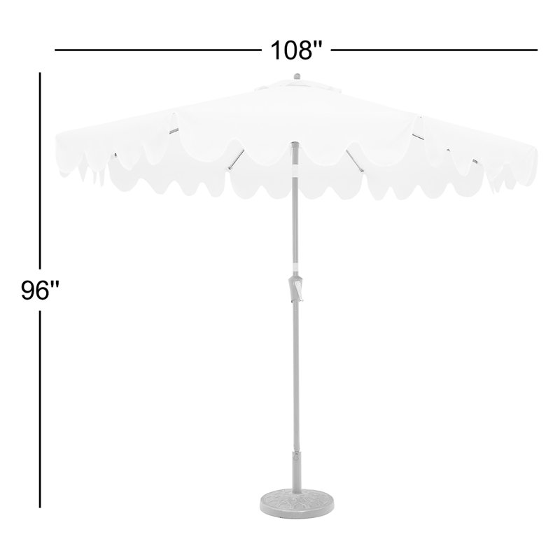 arlmont patio umbrella & Co. 108'' Solar LED Lighted Market with Crank & Tilt Its time to add a beautiful and practical patio umbrella with LED lights to your yard Kristy Aluminum Cantilever Umbrella with