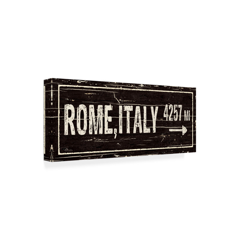 Art sur toile Pela Studio Destination Signs III, H 10 po x l 24 po x P 2 po