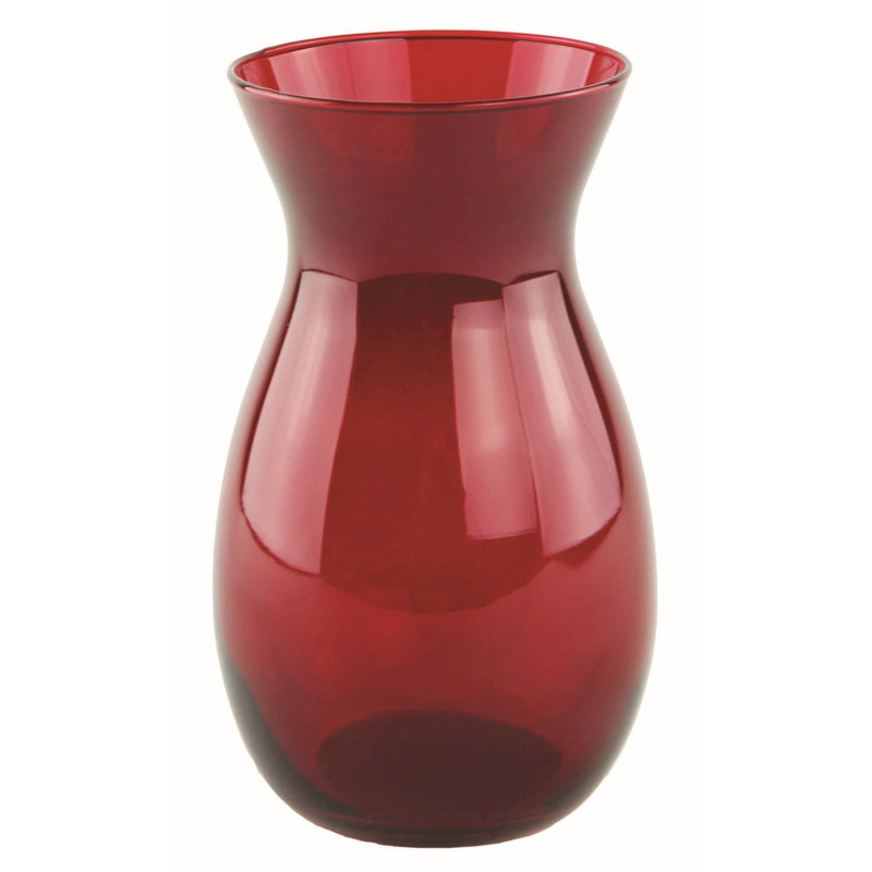 Hassaan Glass Table Vase, Red