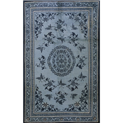 Antique Chinese - Ningxia Blue 1850s Rug