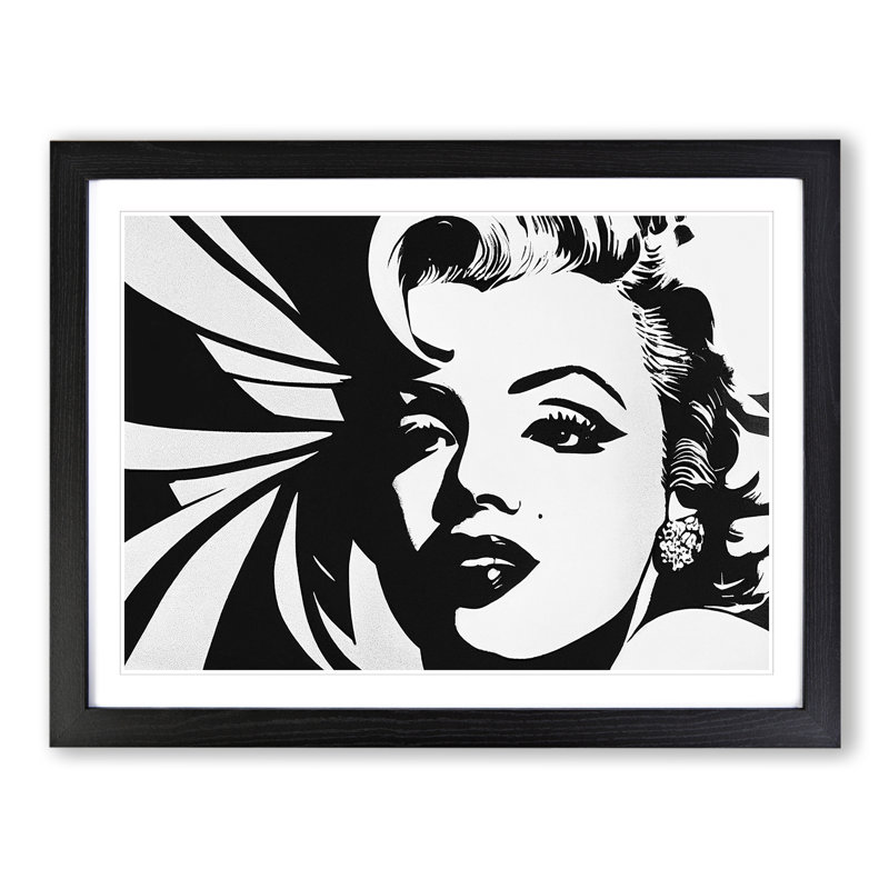 Marilyn Monroe In Monochrome Vol.5 - Single Picture Frame Painting, Black, 46cm H x 64cm W x 2cm D