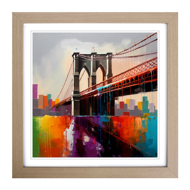 Single Picture Frame Print on Wood, Oak