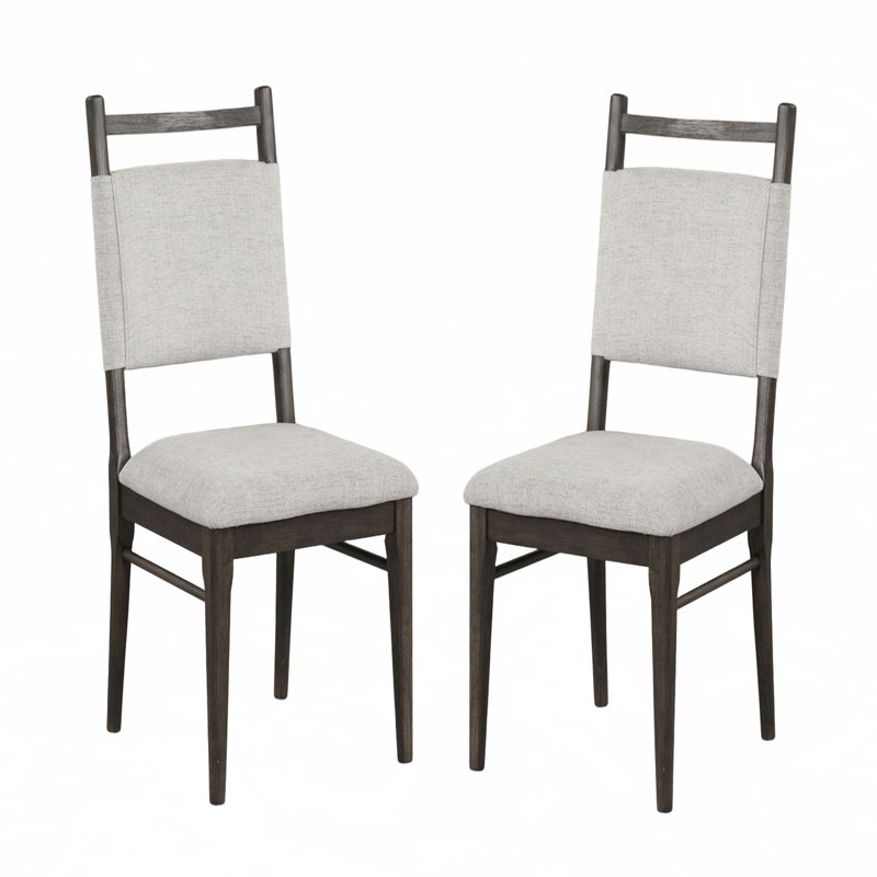 Chaises de salle à manger, Polyester noyer foncé