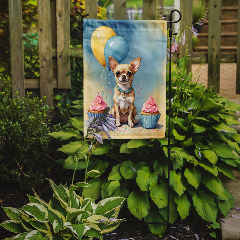 Drapeau de jardin «Happy Birthday», Chihuahua