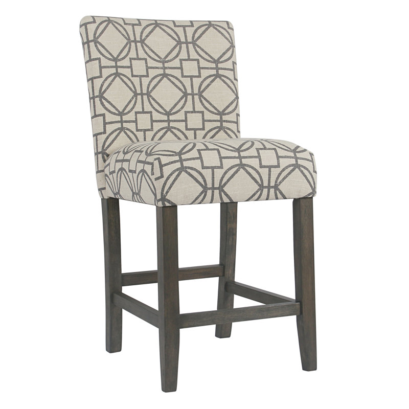 Tabouret de comptoir 25 po Therrien, Polyester à treillis gris