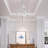 Transitional Chrome Metal 6-light Crystal Embeded Frame Chandelier 