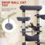 Grand arbre à chat 67 po, avec grattoir, condo pour chat, plateformes, tunnel, hamac, station de nourriture et bols-2144343846