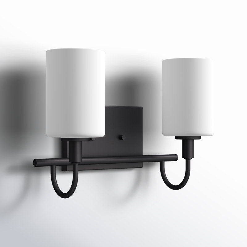 Rowley 2 Light Dimmable Vanity Light, Midnight Black