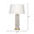 Serana Schumann Mother of Pearl Table Lamp with Linen Shade