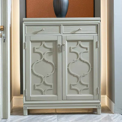 Simple And High-End Gray Shoe Storage Cabinet