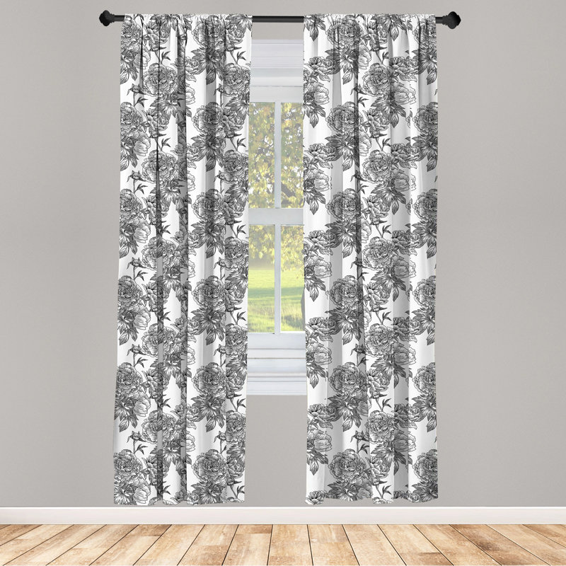Semi-Sheer Rod Pocket Curtain Panels, 28" W x 84" L