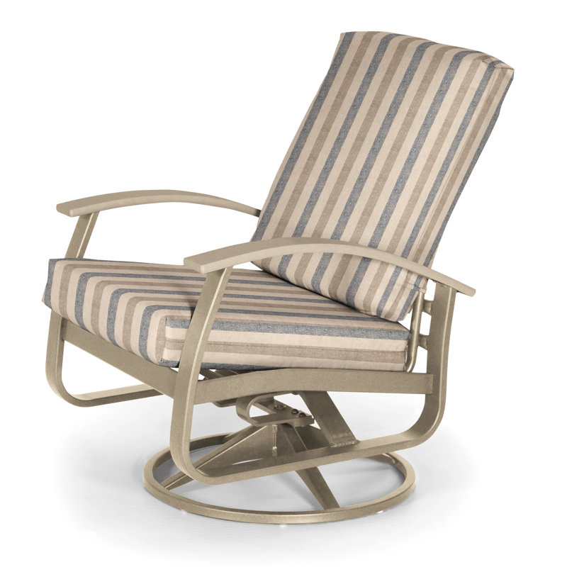 Belle Isle Outdoor Swivel Lounge Chair, Spectrum Indigo Sunbrella®, Textured Beachwood, Desert P60