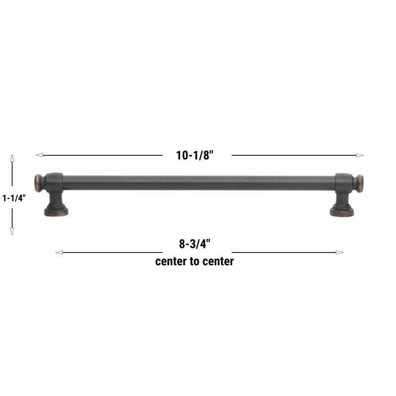 Poignée barre GlideRite 8-3 / 4 po (224mm) GlideRite, Bronze huilé